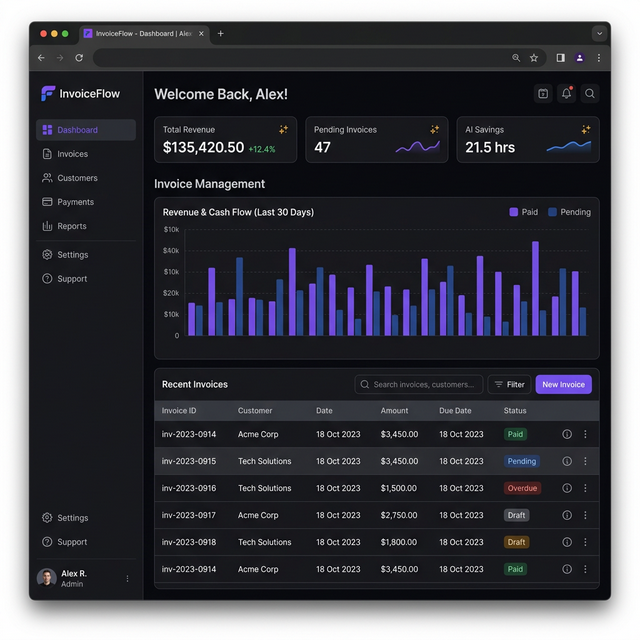 InvoiceFlow — AI invoice automation