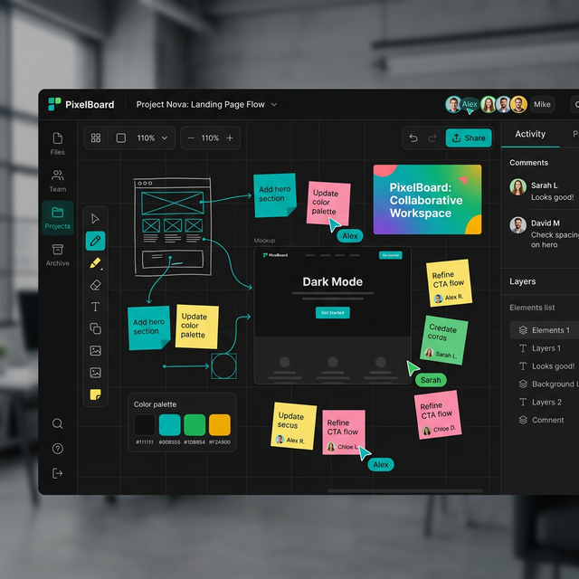 PixelBoard — Collaborative design whiteboard